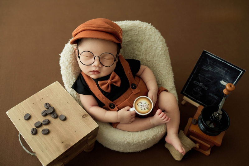 Coffee Theme Set - Newborn Photography Props - Image 4